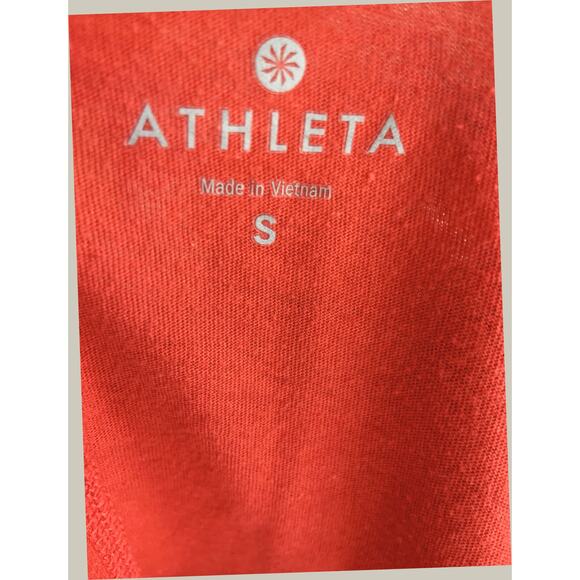 Athleta Colorblock Jersey Top Blue Cotton Blend Long Sleeve Round Neck Sz S - Picture 4 of 5